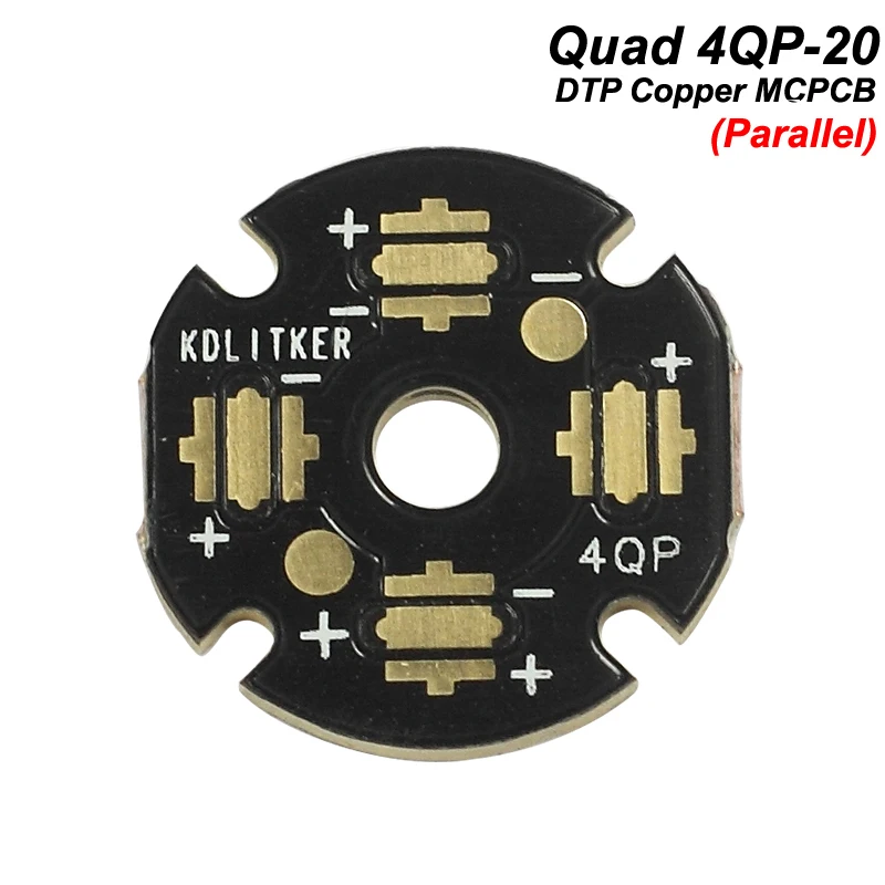 KDLITKER 4QP-20 Quad DTP Copper MCPCB for 3535 LED