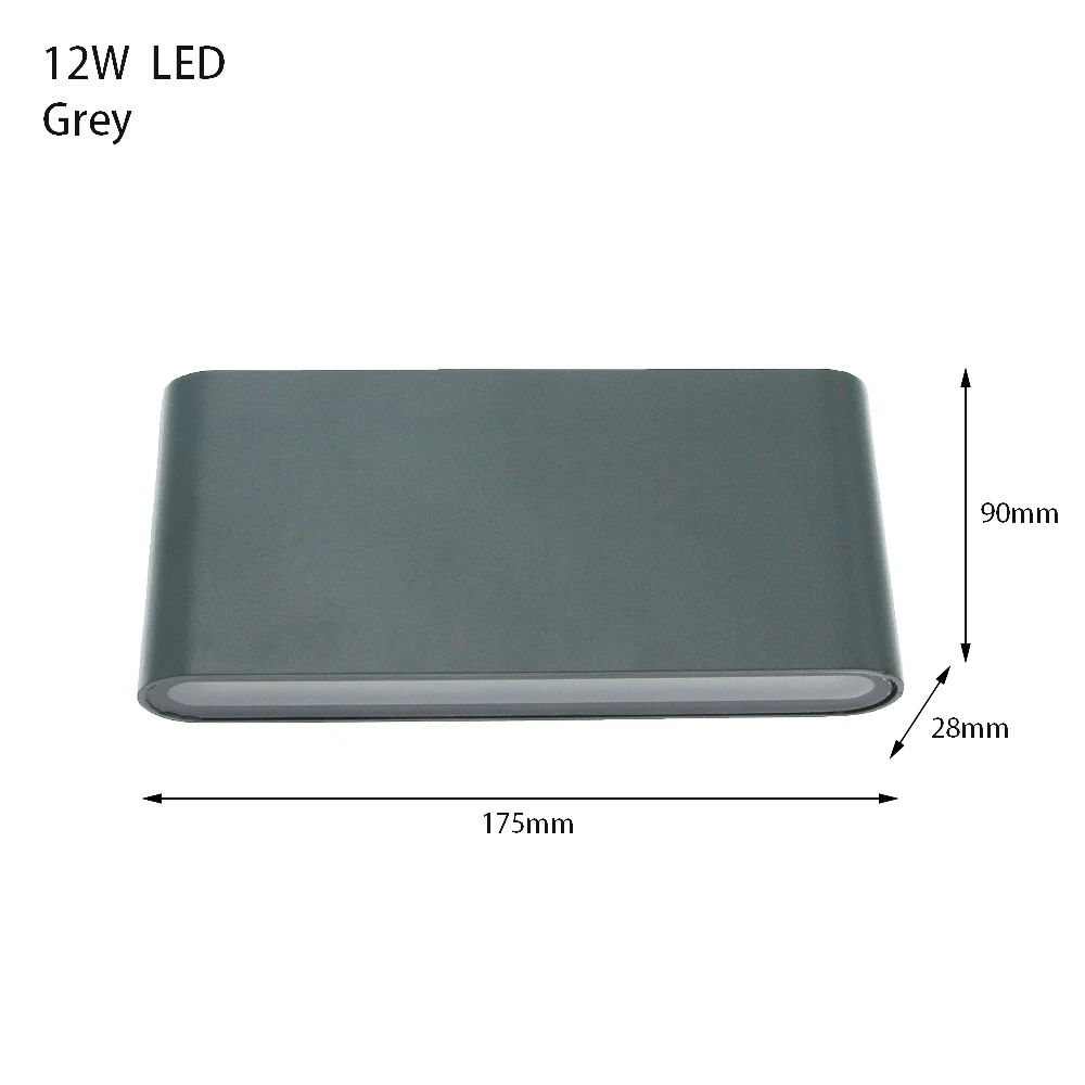 6W 12W 24W Led Outdoor Waterdichte Wandlamp Slaapkamer Woonkamer Balkon Wandlamp Aluminium Buitenmuur lamp Blaker Armaturen