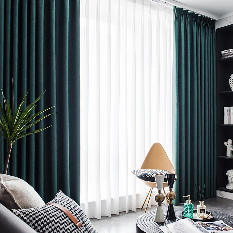 Custom Thickened Blackout Curtains for Bedroom Living Dining Room Sunshade Light-blocking Heat Insulation Modern Decor - Image 4