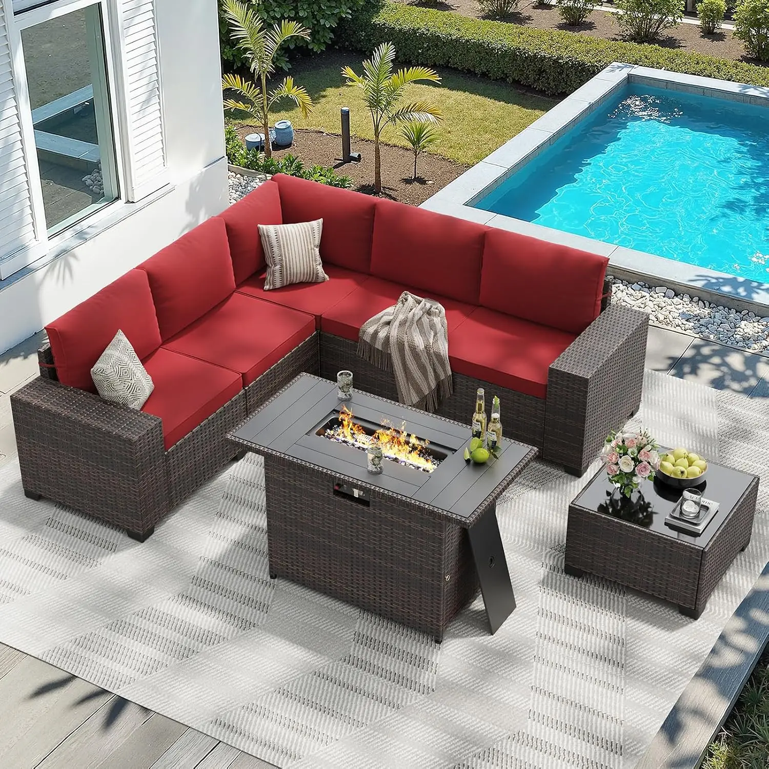 7-Piece Patio Set with 44