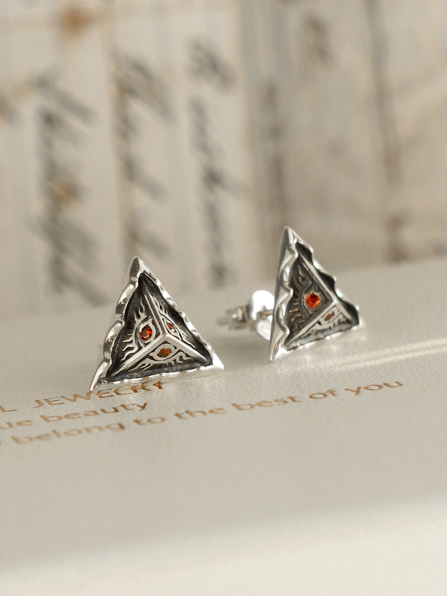 Myshine Retro  All-seeing Eye 925 Sterling Silver Earrings Unisex Unique Design Fashionable Jewelry for Trendsetters