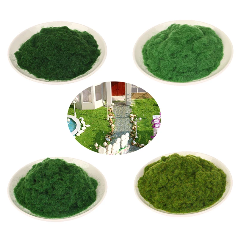 30g 3/5mm Mini Grass Flock Powder For Artificial Terrain Game Landscape Accessories Fake Grass Sand Table Model Railway Layout