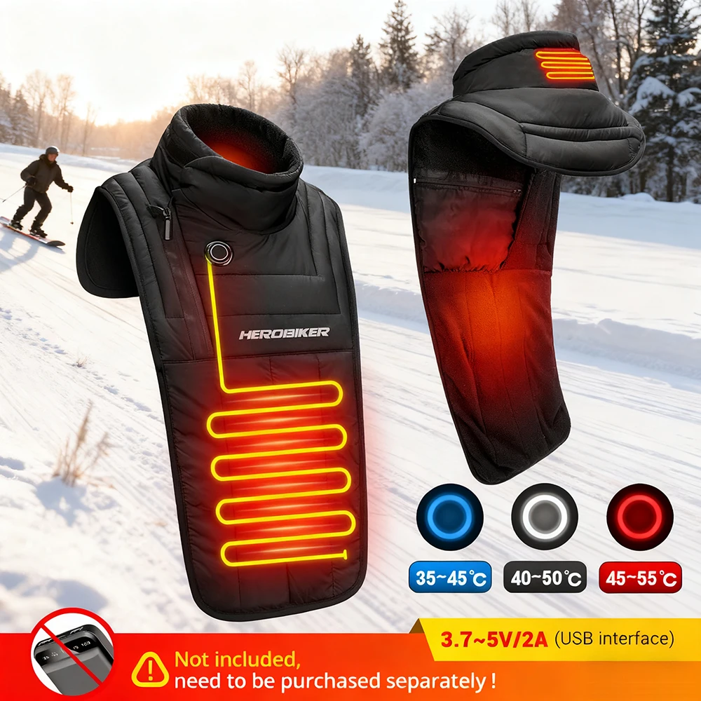 

Зимняя теплая шея для катания на лыжах на мотоцикле, теплая шея и груди для мужчин и женщин, водонепроницаемая и теплая шея с подогревом для улицы