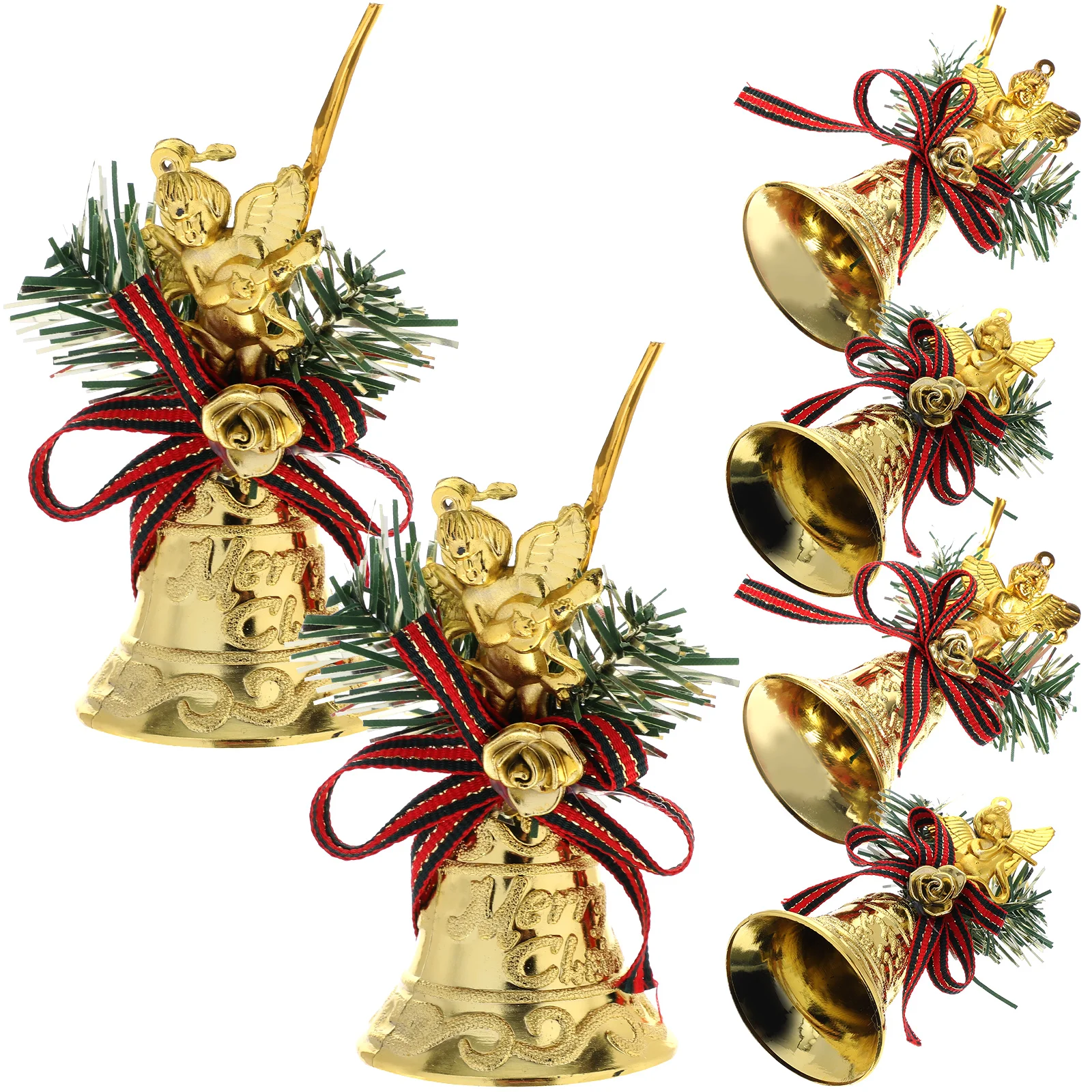 

6 Pcs Bell Pendant Pendants Ornaments for Tree Decorative Hanging Craft Bells Lovely Vintage Small