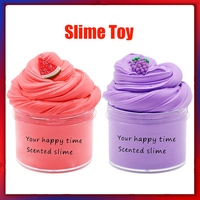 DIY Butter Slime Fruit Kit Soft Non-sticky Cloud Slime Scented Toy Kids Gift 70ml Relieve Pressure Education Rainbow Slime Craft