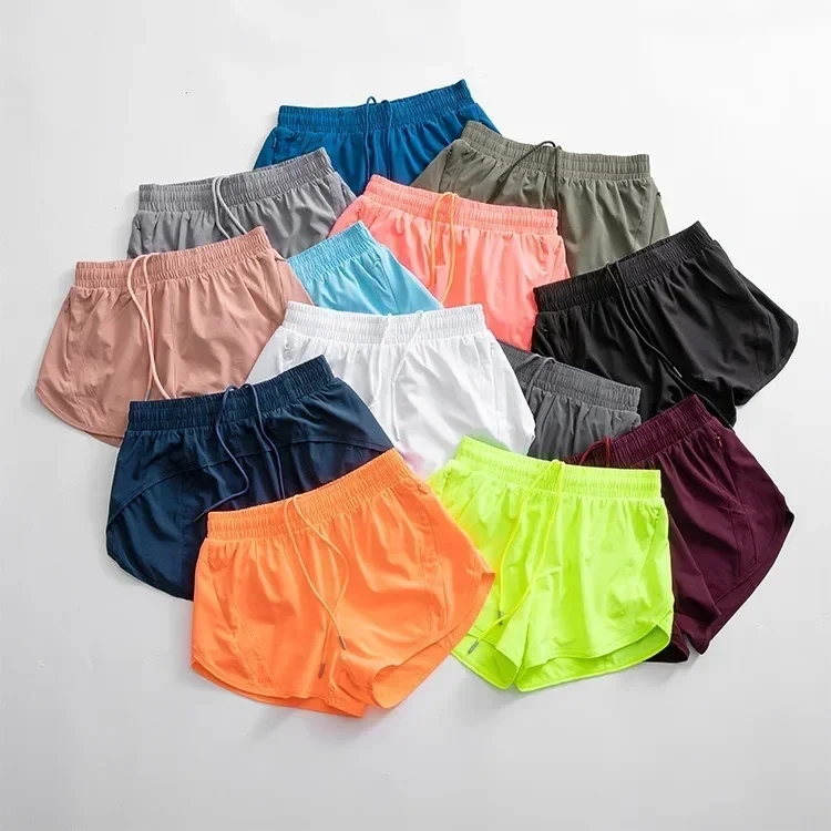 Lemon Biker Shorts Women Mesh Shorts Tennis Female Sports 2022 Trend High Waist Gym Running Fake Two Pants Odzież treningowa