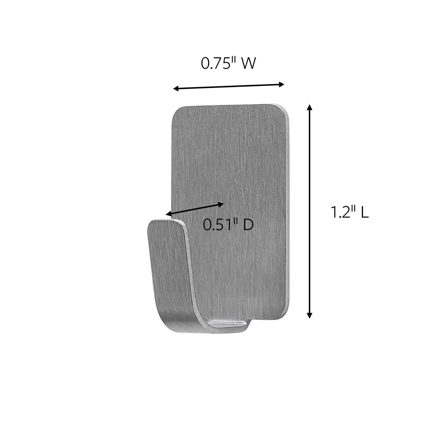 Kait Logam Stainless Steel Kecil, 6 Kait, 8 Strip/Paket