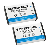 For Casio CNP90 NP-90 Battery Exilim EX-H10 EXH10 EX-H15 EXH15 EX-FH100 EX-FH100BK EX-H20G 1950mAh Camera Batteries