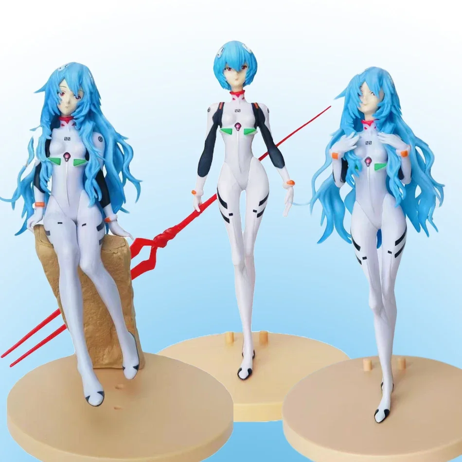 3 stuks Neon Genesis Evangelion Ayanami Rei PVC-figuren, Anime Action Figurine Desktop Ornamenten, Ideale vakantiecadeaus voor EVA