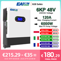 EASUN POWER 6000W 48V 4000W 24V Hybrid Solar Inverter 230V Pure Sine Wave Charger MPPT 120A Battery On/Off Grid Inversor WIFI