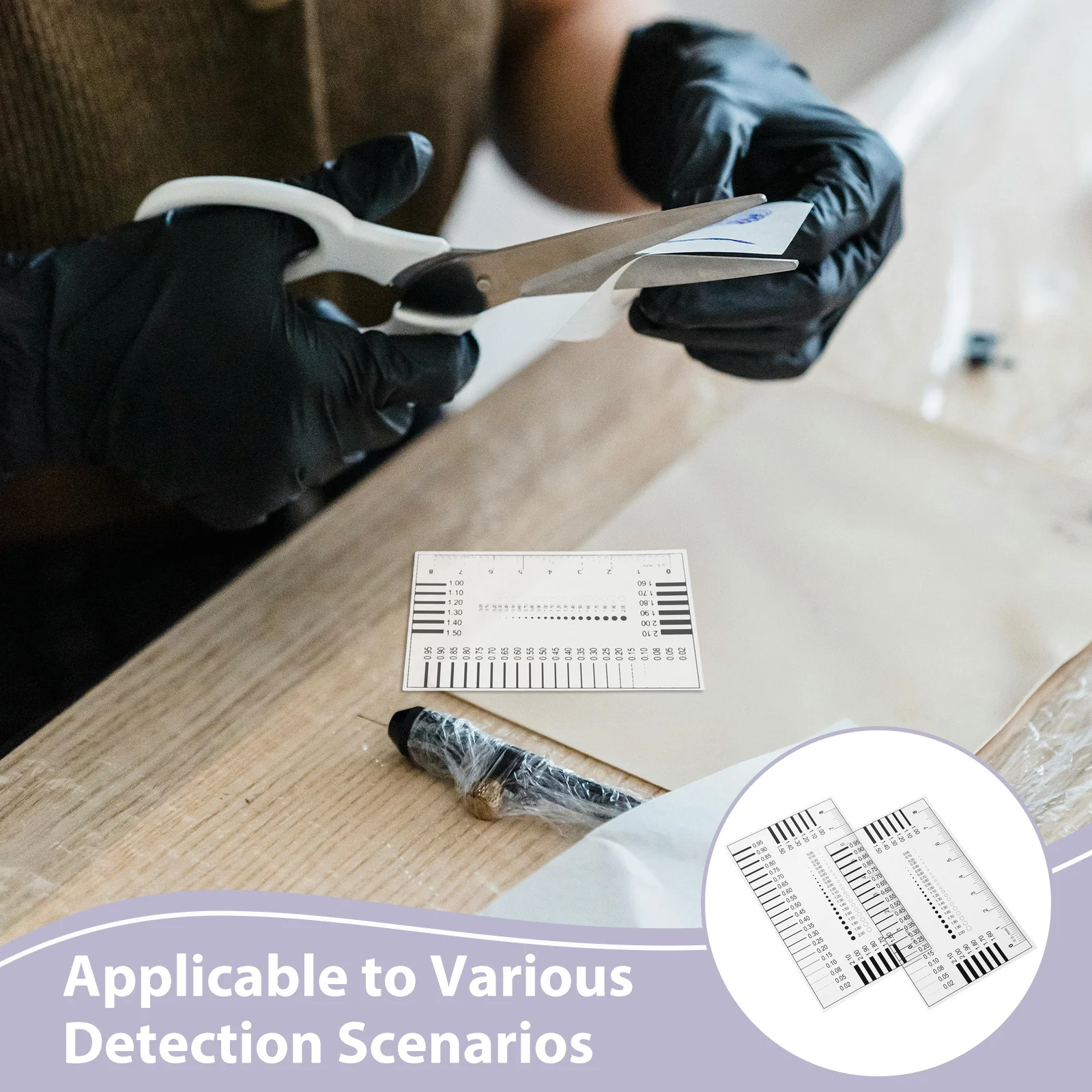 2 قطعة مخطط قياس الدقة دليل قياس واضح كشف معزز مثالي لسطح حاكم الفيلم متعدد الوظائف #3