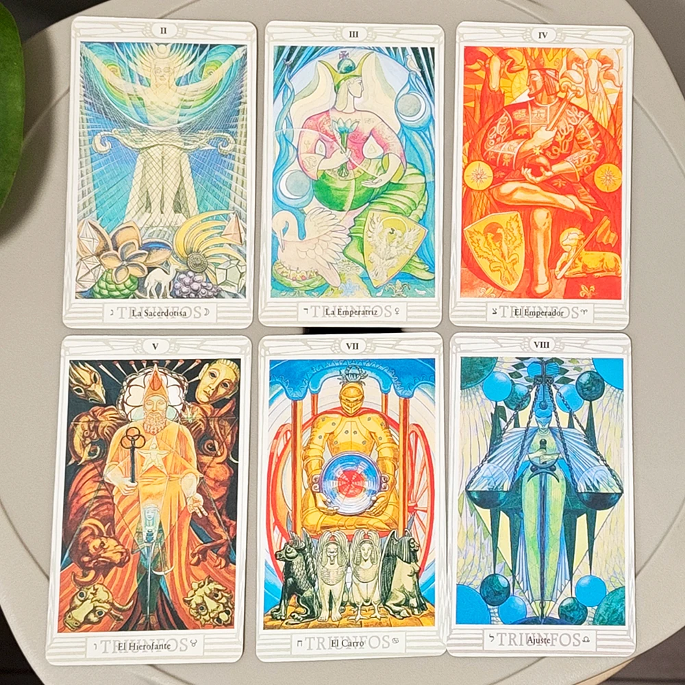 Crowley Thoth Tarot Deck 78 Pcs Cards with Egyptian Symbolism, Qabalistic & Astrological Insights, Occult Knowledge 10.3*6cm