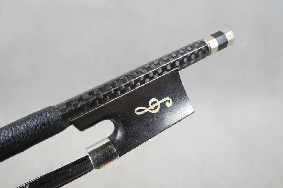 

1pcs professional braided black Carbon fiber black hair 4/4 violin bow