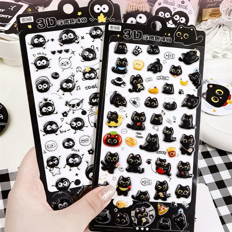 

10pcs 3d Relief Crystal Sticker Cute Diy Mobile Phone Decoration Sticker Student Hand Account Stationery Gift