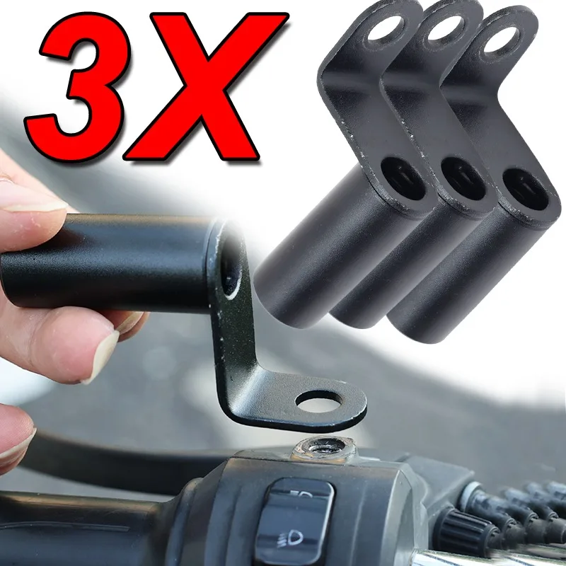 Image of 1-3PCS Universal Aluminium Legierung Lenker Spiegel Extender Motorrad Spiegel Mount Adapter Umwandlung Halterung für Harley Honda