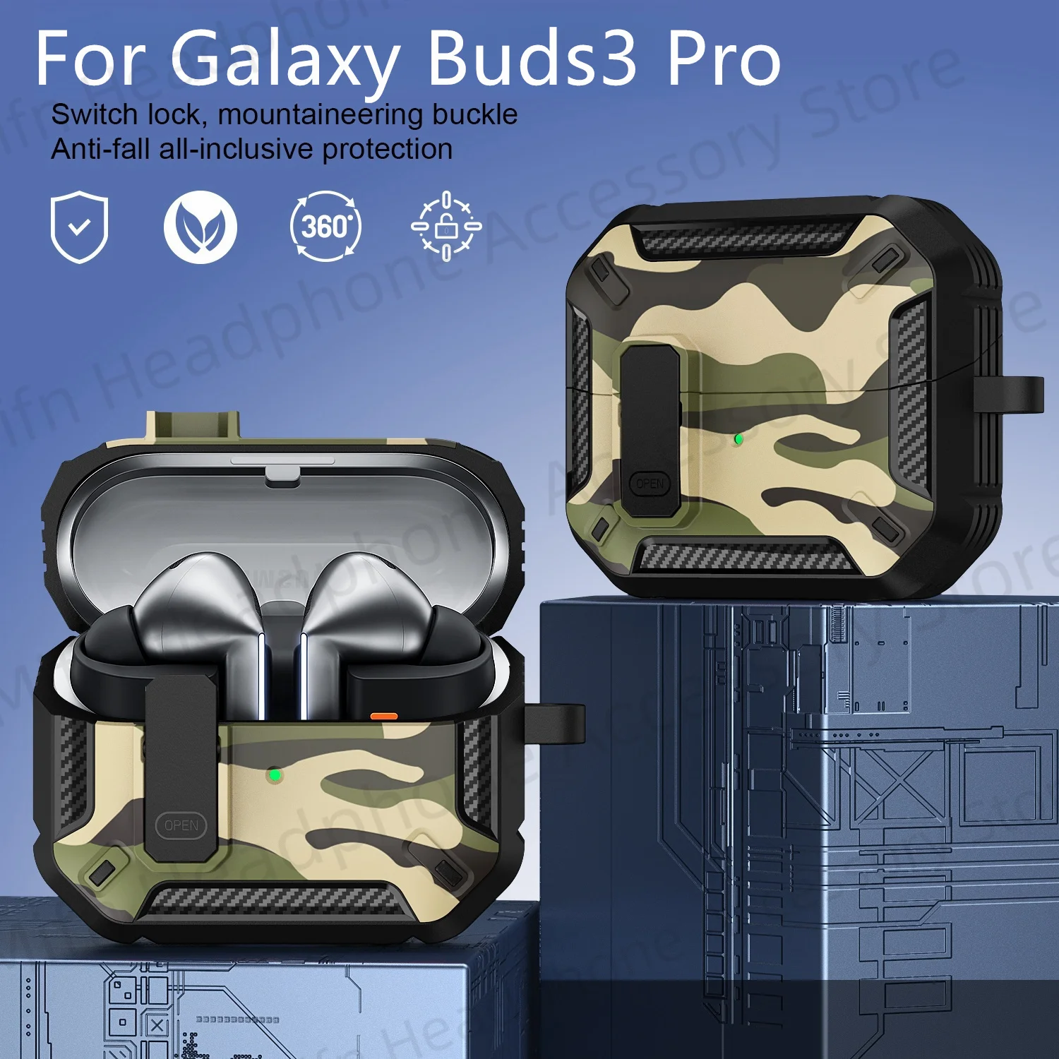 غطاء حماية لسماعات الأذن لهاتف سامسونج Buds3 حافظة حماية من الخدش لهاتف سامسونج جالاكسي Buds3 Pro Buzz 3 Pro