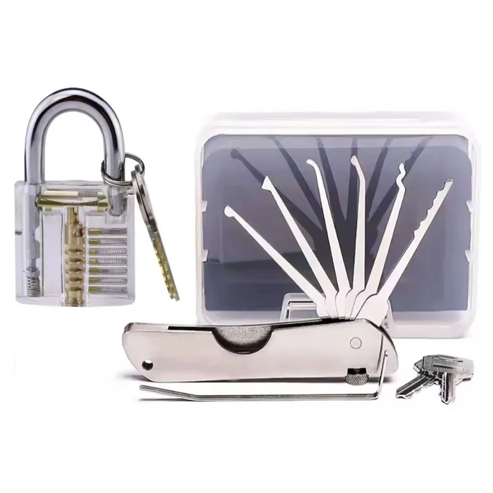 Hot Sale Locksmith Transparent Locks Pick Visible Cutaway Mini Practice View Padlock Hasps Training Skill For Furniture Hardware