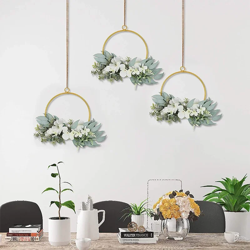 Metal Floral Hoops Wedding Centerpieces Wreath Rings Circle Table Center DIY Dream Catcher Door Wall Hanging Party Decor Mariage