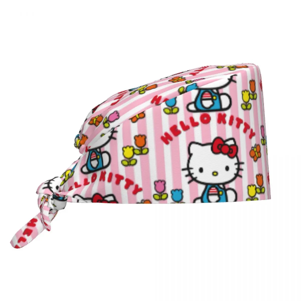 

Custom Hello Kitty Cat Medical Staff Scrubs Hat Unisex Anime Cartoon Doctor Nursing Surgical Cap Scrub Caps