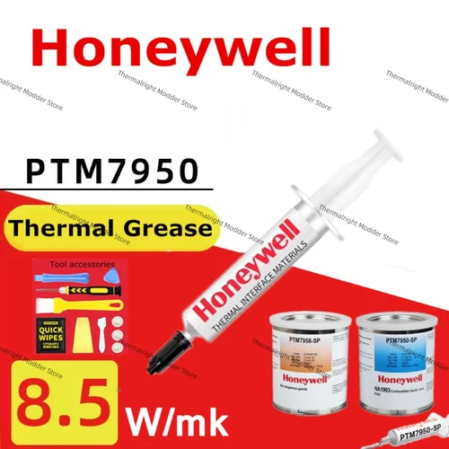 Imagen 1 del producto Honeywell-grasa térmica PTM7950SP para ordenador portátil, tarjeta gráfica de CPU, pasta de silicona de refrigeración GPU 7958, parche de junta
