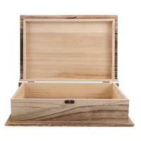 Wooden Book Storage Box Large Capacity Jewelry Trinket Case With Hinged Lid Unfinished Wood Keepsake Box Bible Book Boxes
