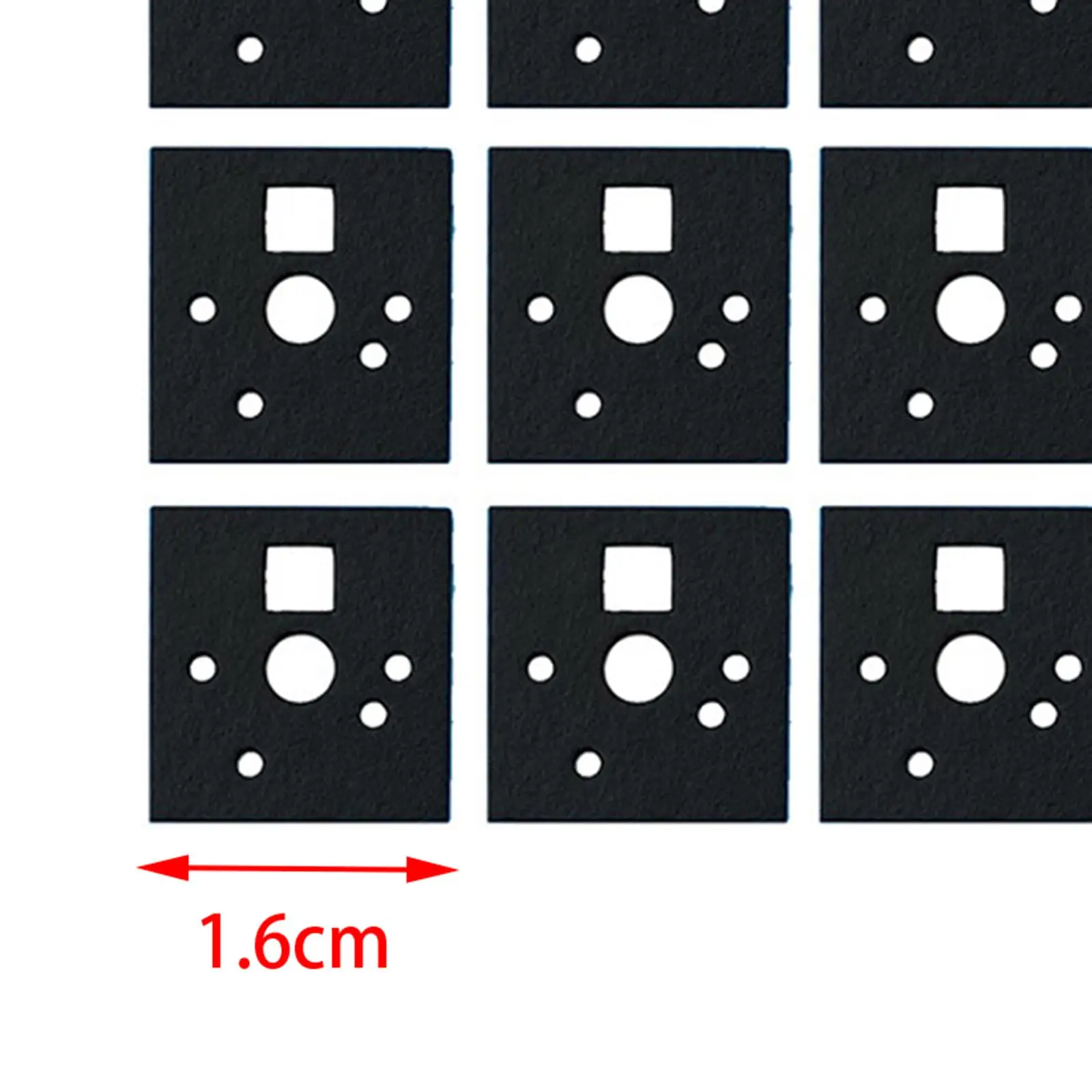 120 Pieces Professional Keyboard Switch Pads Universal with LED Beads Holes Shaft Lower Pad Stickers for Mechanical Keyboard