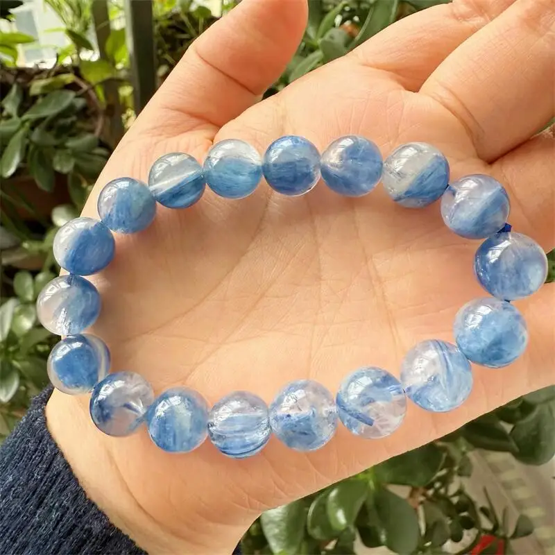 

Натуральный нефритовый браслет из кианита, модные ювелирные изделия с драгоценными камнями и кристаллами для женщин, исцеляющий Рейки, праздничный подарок, 1 шт., 11/11,5/14,5 мм