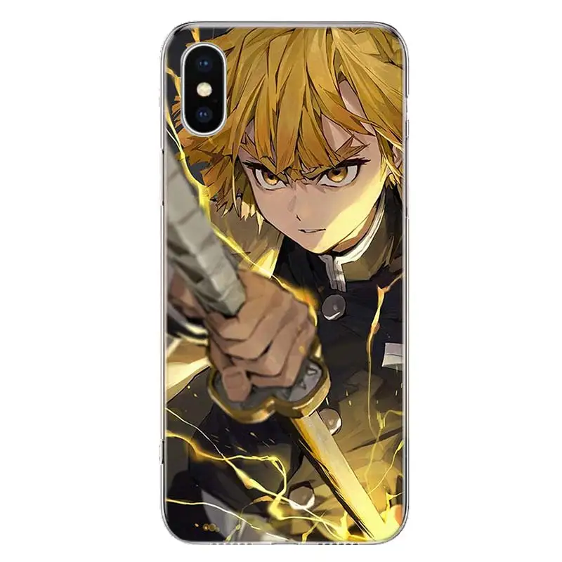 Demon Slayer Agatsuma Zenitsu Phone Case For Apple iPhone 11 12 13 14 15 16 Pro Max 7 X XS 8 Plus + Mini SE Customized Print Sof