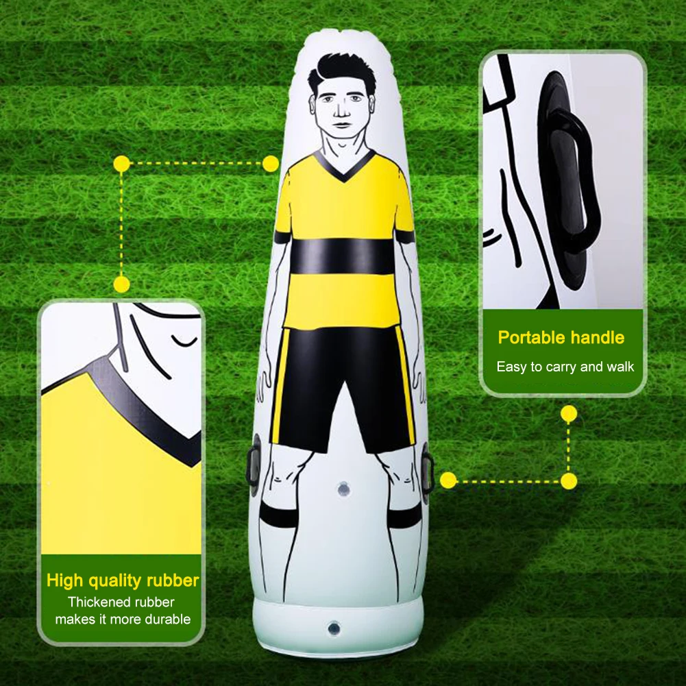 160CM Inflatable Football Training Goal Keeper PVC Inflatable Goalkeeper Defender Portable for Free Kicks Training