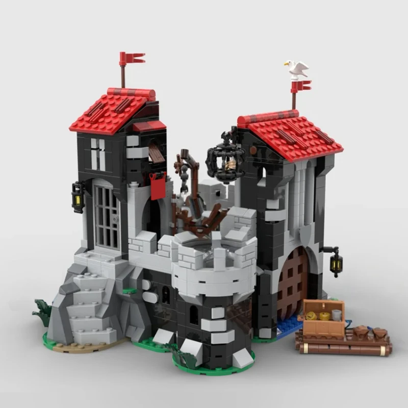 intricate wolf castle bricks medieval robbers shelter hideout camp blocks architecture moc den building military klocki display