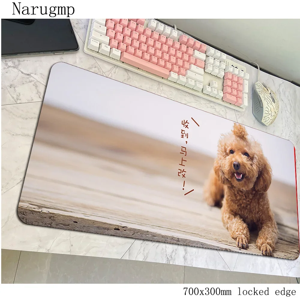 Dog cute mouse pad gamer hot sales mousepad 700x300x4mm rubber desk mat Mass pattern gaming accessories pc game mats oversized