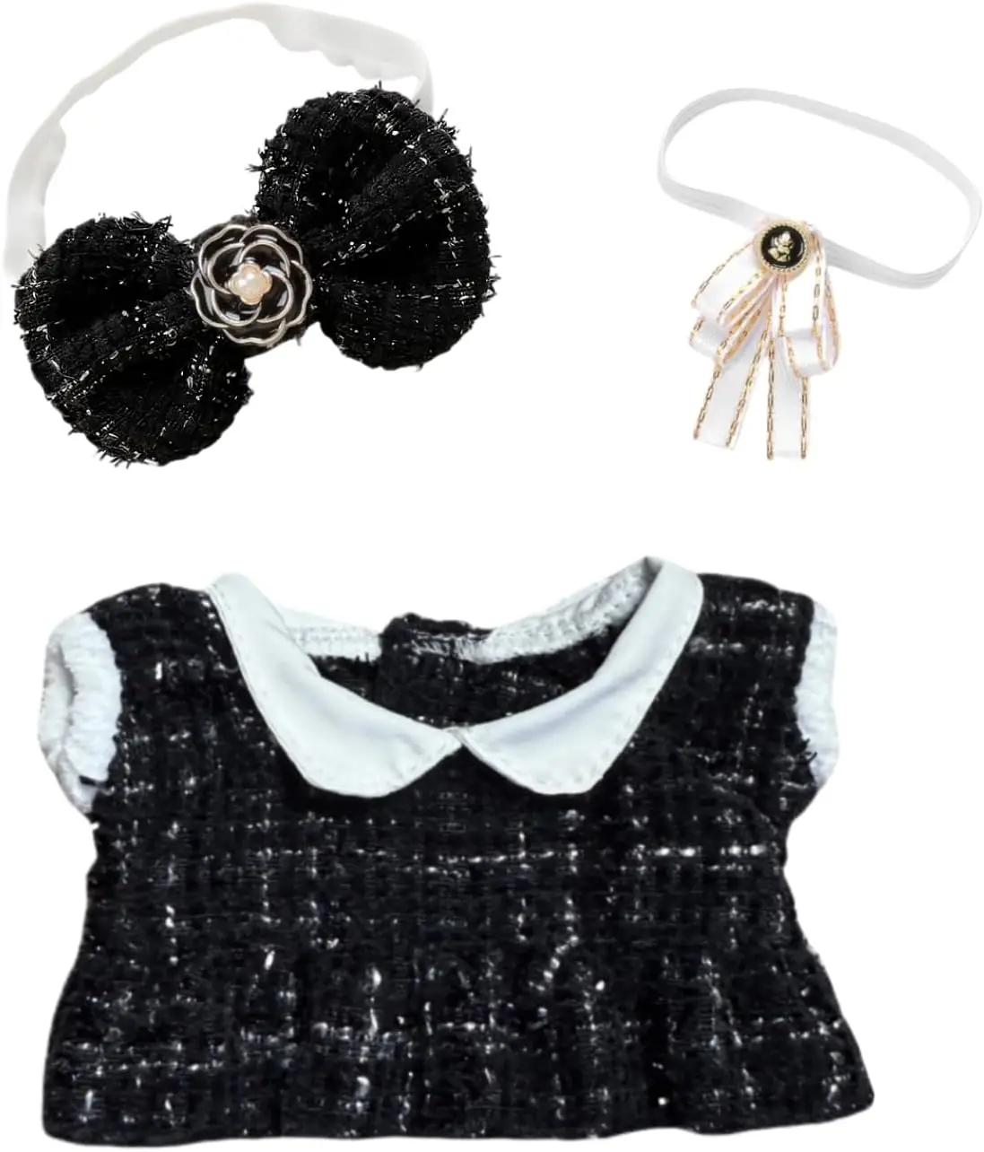 

17cm Doll Clothes Set (No Doll), 3 Pieces Dress Outfit Set for 6.7inch Doll Suit, Luxury Chic Hat & Clothes Accessories for 1st/