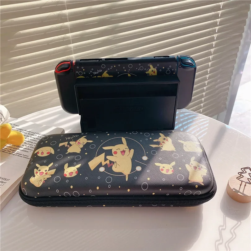 Cartoon Pikachu For Nintendo Switch Protective Case Split Housing Box Accessories NS Console TPU Carrying Storage Bag