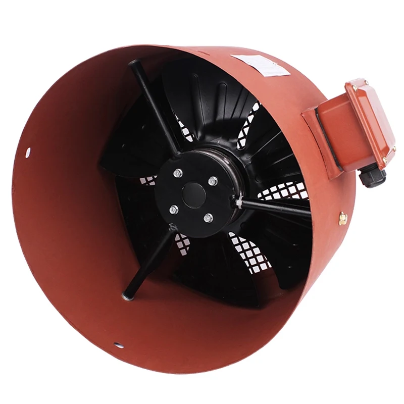 Ventilador de refrigeración del motor de frecuencia variable Ventilador del rotor de enfriamiento Carcasa de acero al carbono Motor sin escobillas Refrigeración de alto volumen de aire