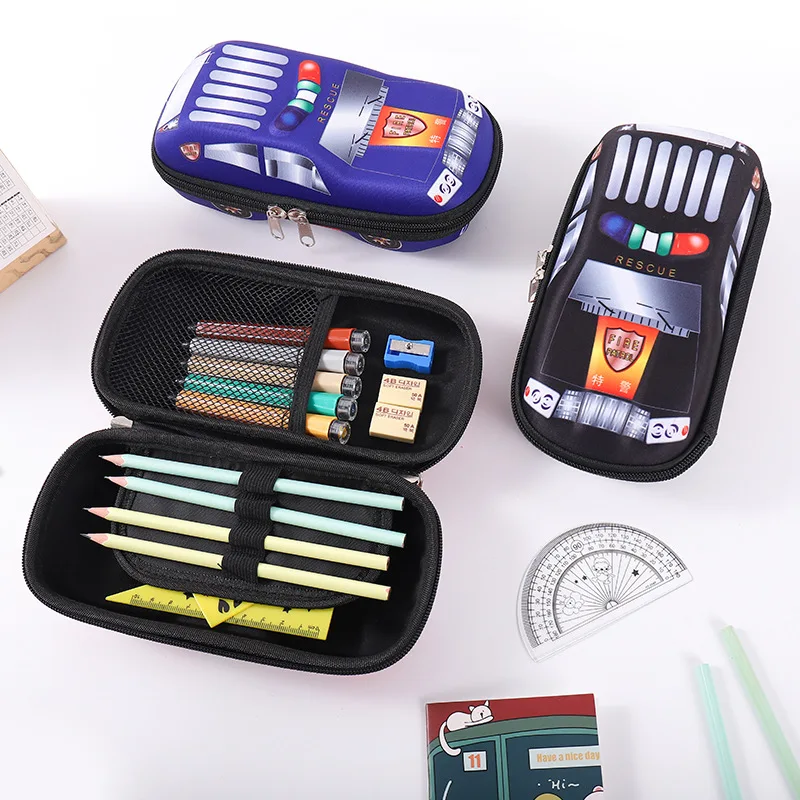 

3D Eva Car Pencil Case Boys Large Capacity Cartoons Cute School Pencil Box High Quality Pen Case Zippered Stationery Case Gift