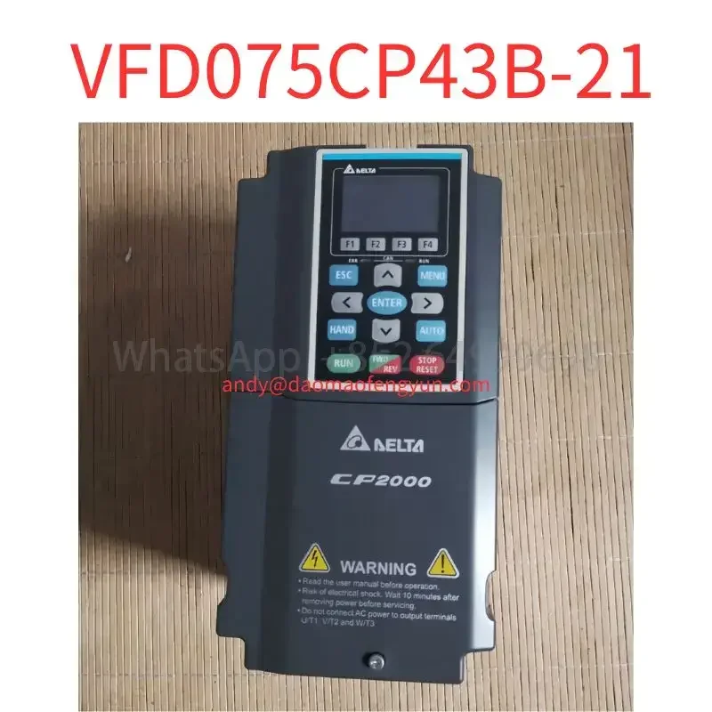 

Used VFD075cP43B-21 7.5KW frequency converter