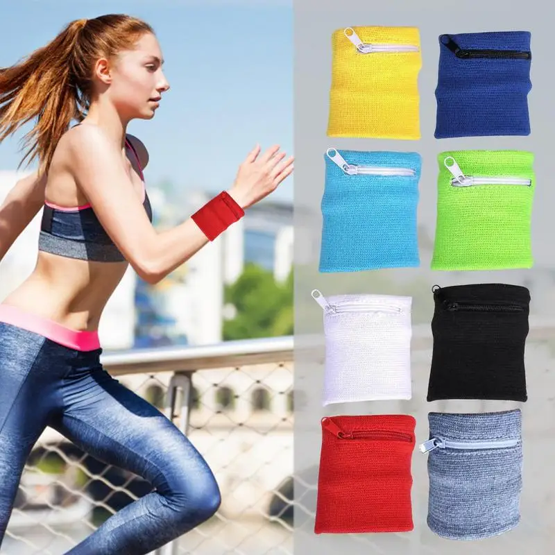 Multifunction Zipper Running Bags Lightweight Wrist Wallet Pouch Sweatband Gym Fitness Sports Cycling Wristband Arm Bag