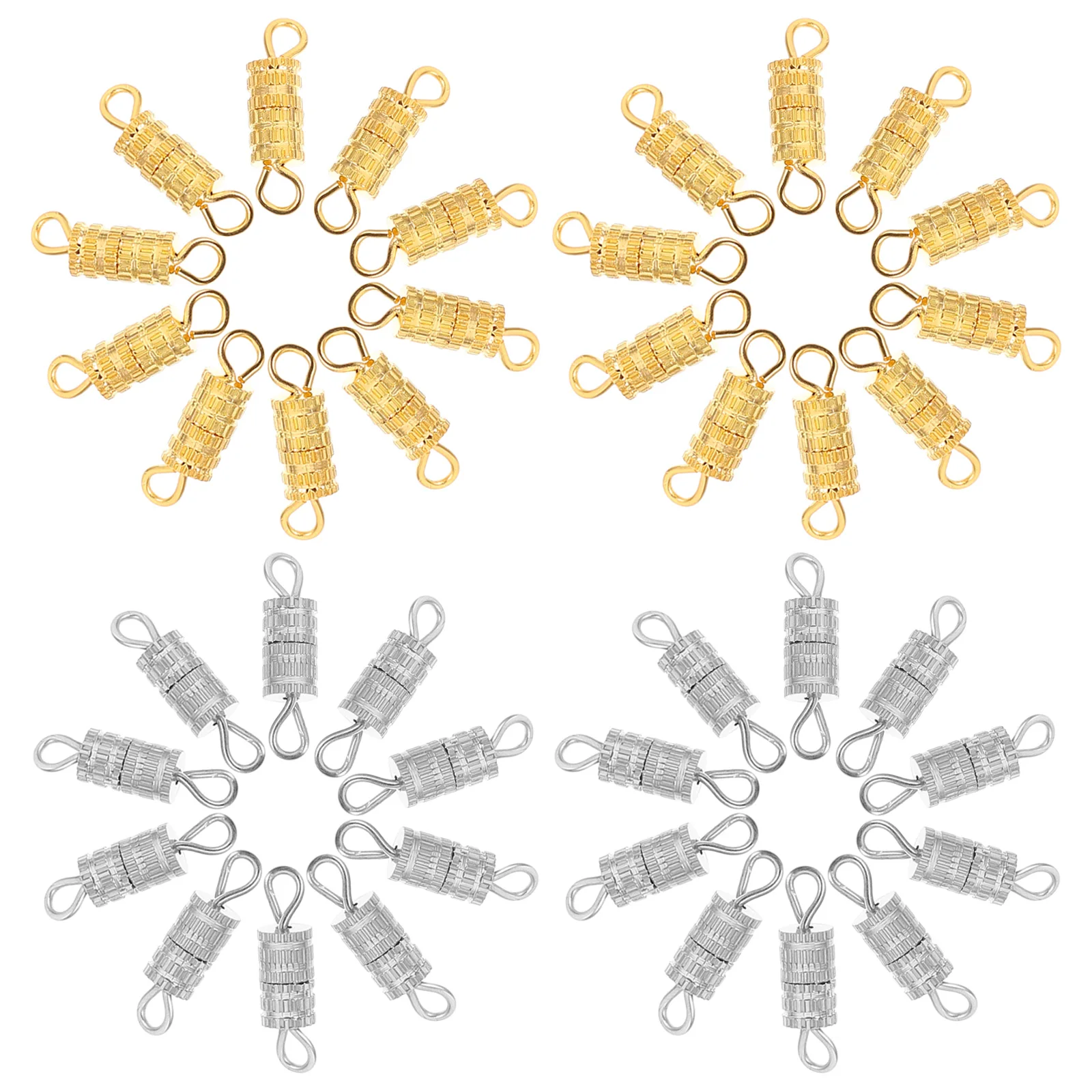 

120 Pcs Necklace Bracelet Clasp Clasps for Jewelry Bracelets Turnbuckle Alloy Jewellery Pendant