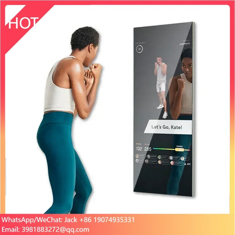 

43" Led Standing Workout Smart Magic Electronic Fitness Mirror Tv Interactive Touch Screen Wise Gym Exercise Mirror