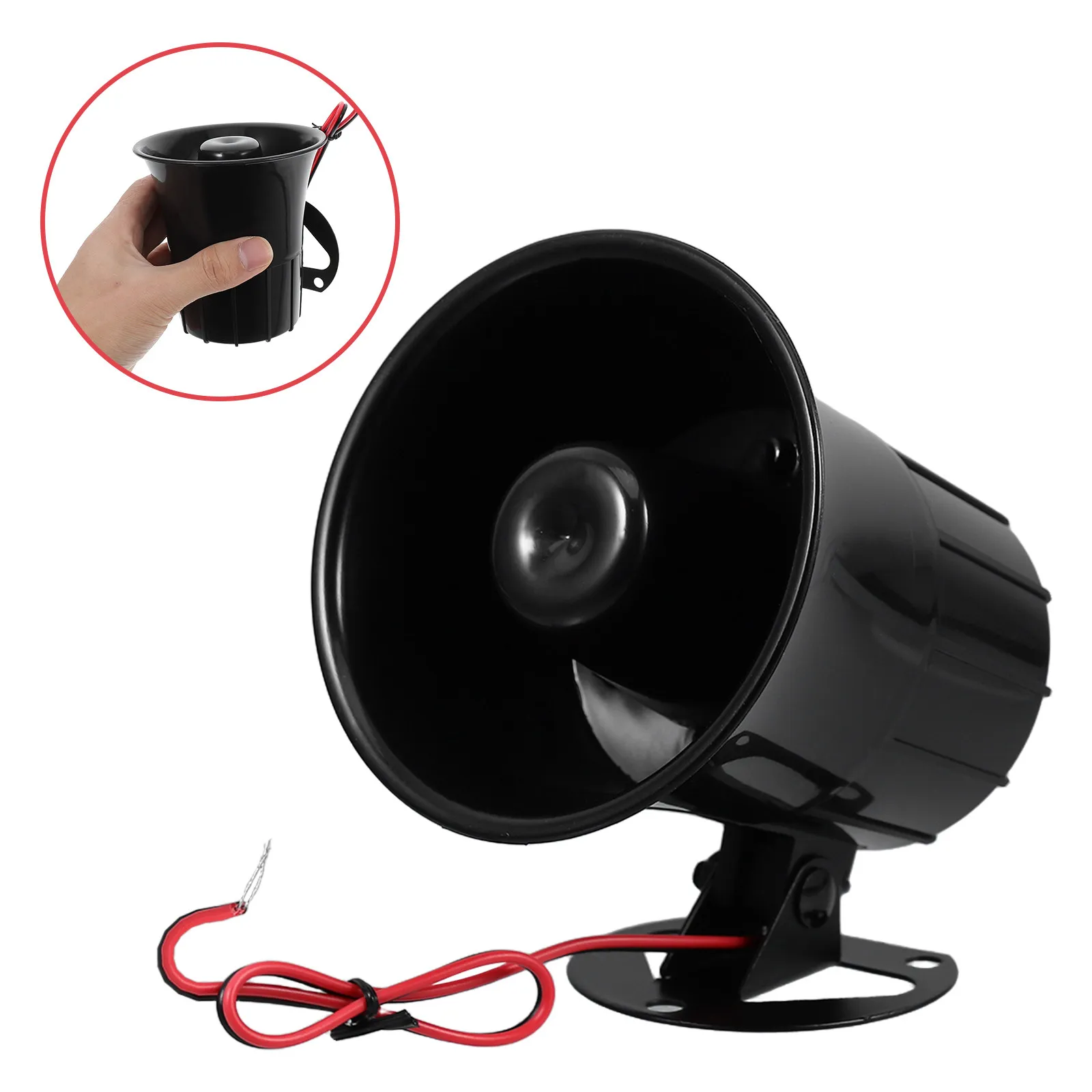 

Пластиковая сирена-сигнализация с высокочастотным звуком, громкий звуковой сигнал, устройство защиты от краж для внутреннего и наружного использования, для дома и офиса, для систем сигнализации.