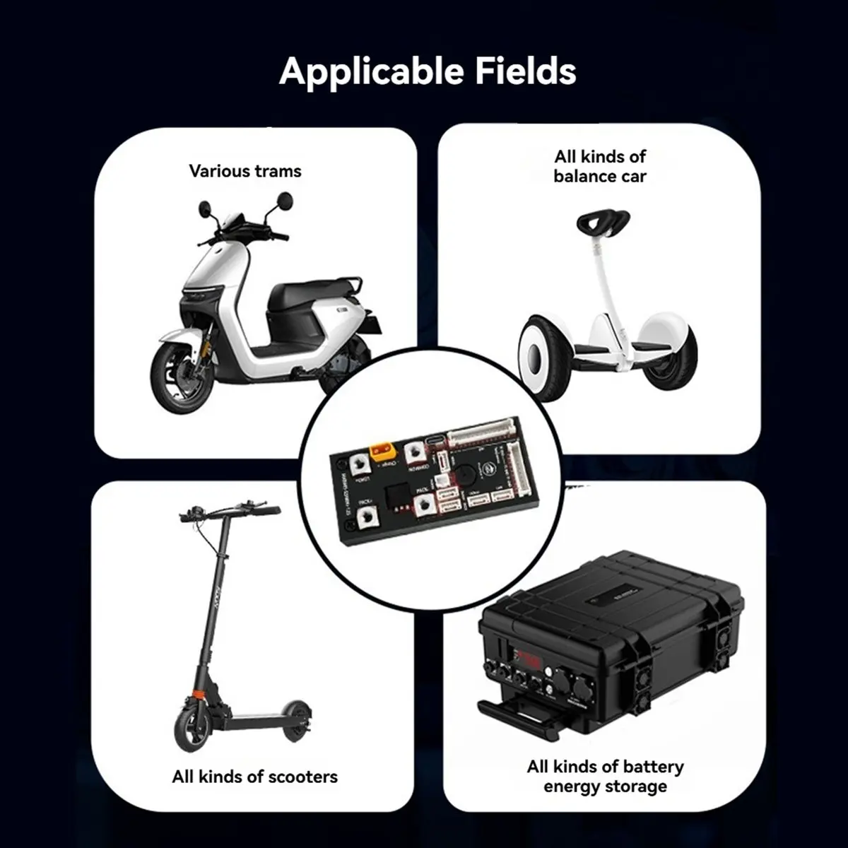 AC1493★♠◐ 12S 70A Battery Protection Board Kit Intelligent Integrated Board with Balancing for Electric Scooters Bicycle