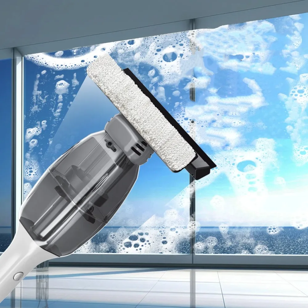 

Telescopic Rod Glass Cleaning Artifact Adjustable Multifunctional Window Vacuum Cleaner Extendable To 1.45m Rechargeable
