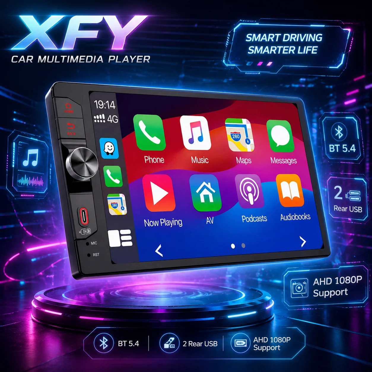 

XFY Universal 9/10 inch 2Din Android 10 Car Radio Autoradio Android Car Radio GPS Central Multimedia Smart Car Stere Androidauto