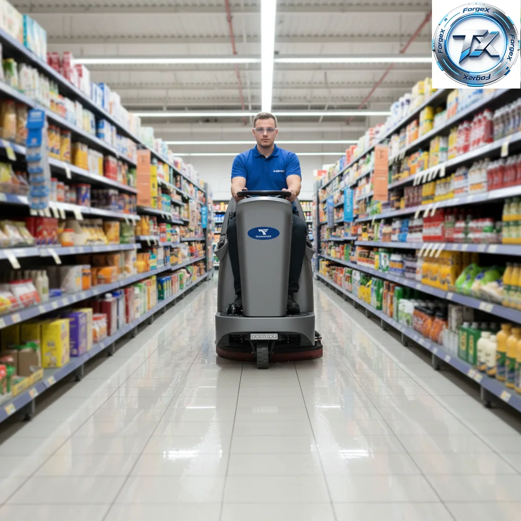 

【Professional Grade】TX X4 Ride-On Self-Propelled Electric Floor Scrubber 24V/100Ah Battery High Efficiency 580mm Clea