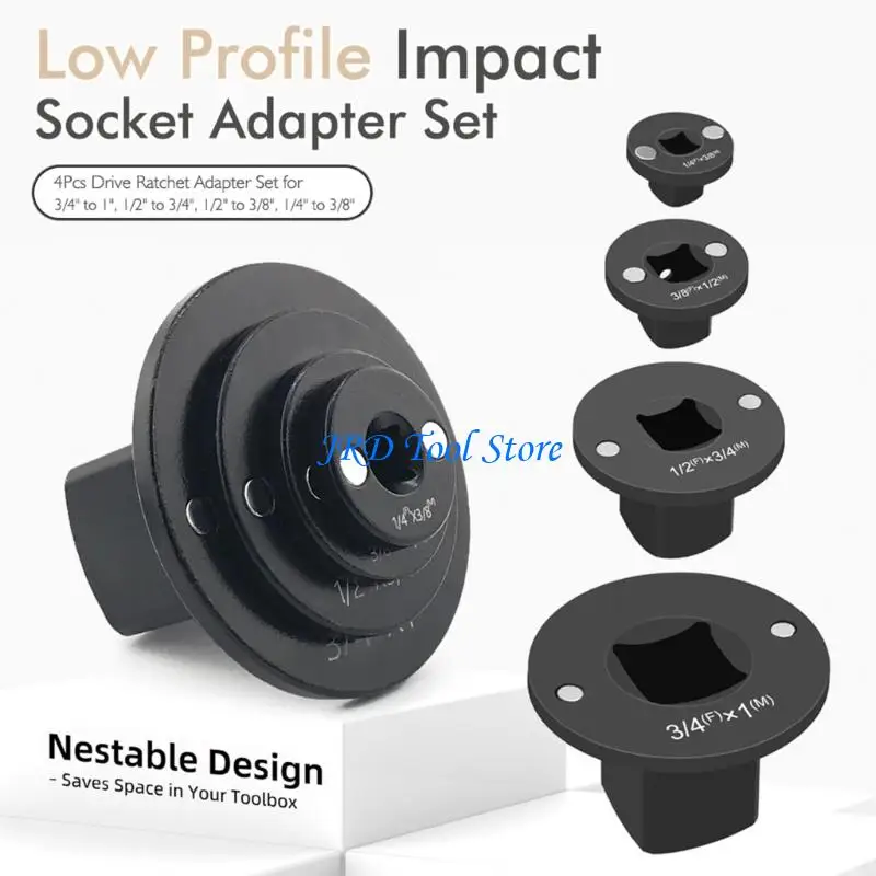 A2UD 4 Stück Universal-Schlagadapter, Ratschensystem, tragbar und effizient