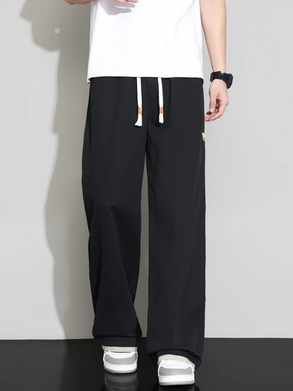 

Fashionable Casual Loose Men's Pants Spring Autumn New Style Trendy Brand Youthful Straight Leg Pants Summer Cotton Polyester