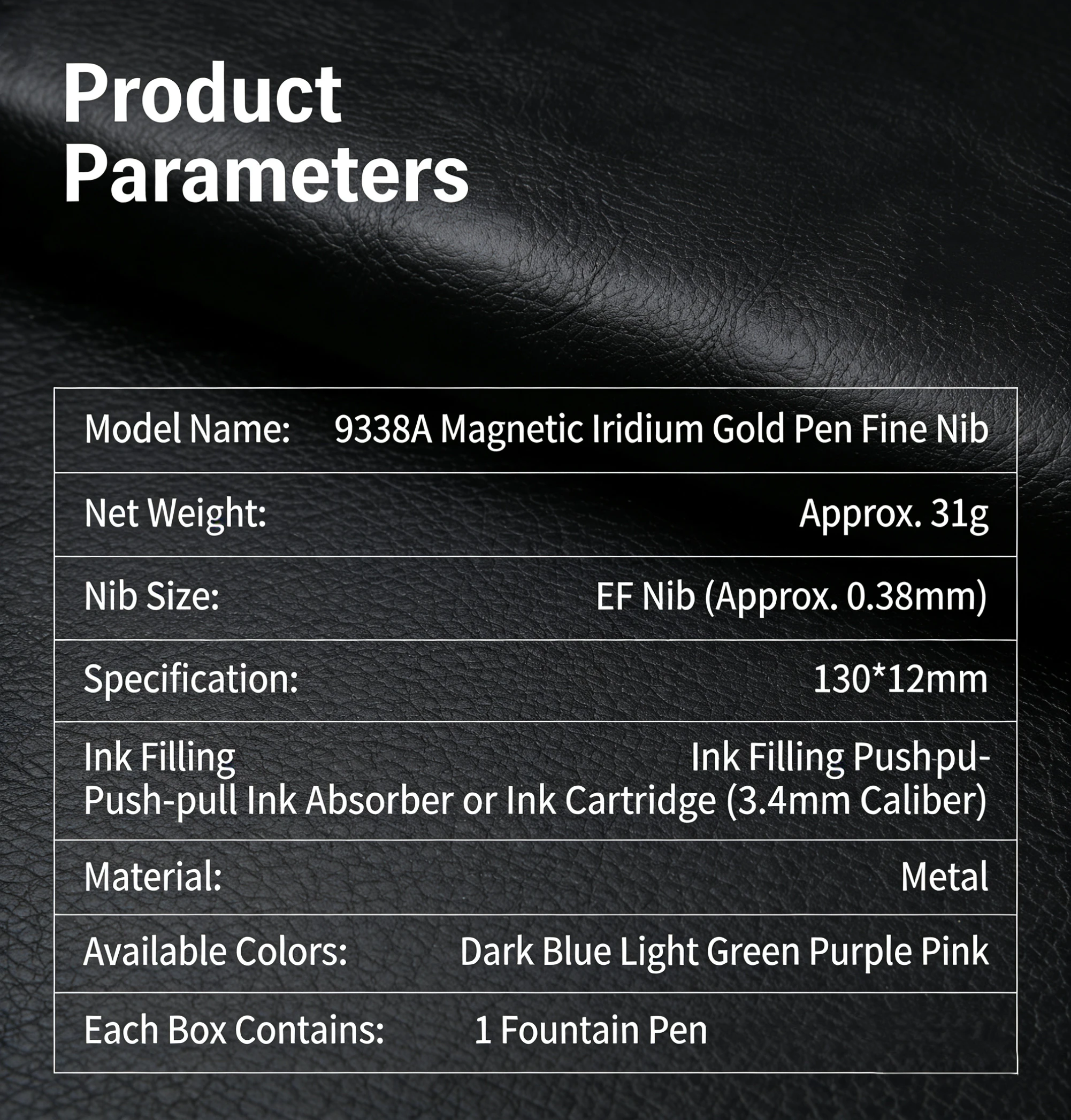 Hero 9338A Magnetkappe Iridium Füllfederhalter 4 Farbverlaufsoptionen, Glattes Schreiben Schul- und Bürobedarf, Ideales Geschenk – Detail 10