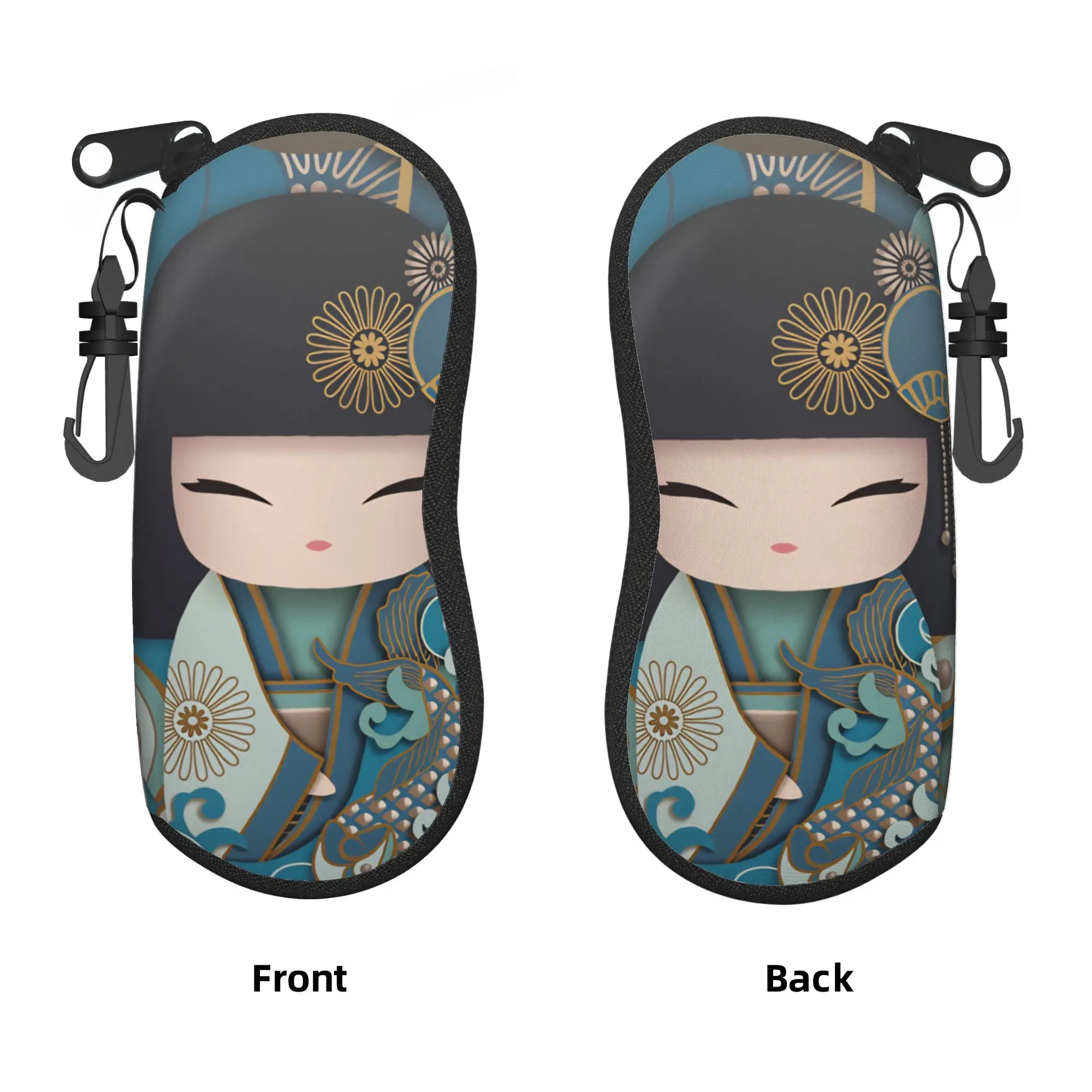 Japanese Kokeshi Doll Glasses Case Cover Men Women  Sunglasses Case Fashion Custom Eyewear Bag Convenient Glasses Box