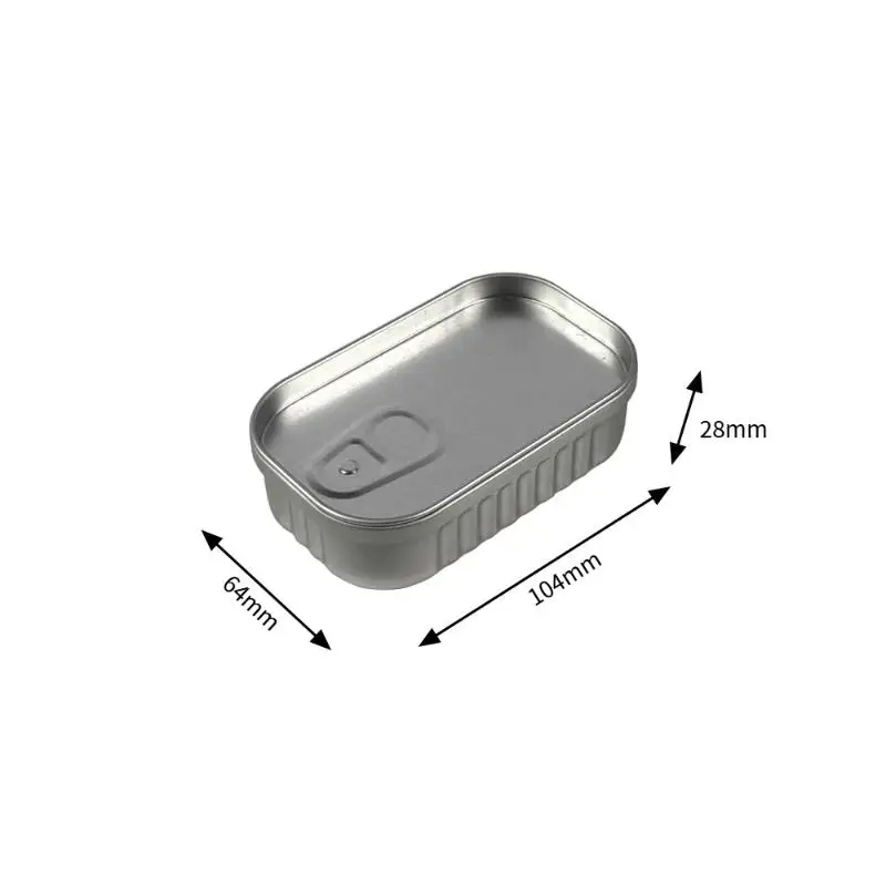 [F] 1Pcs Portable Sealed Lid Vintage Sardine Can Shaped Storage Box For Small Items Home Desk Organizer Accessories Gift