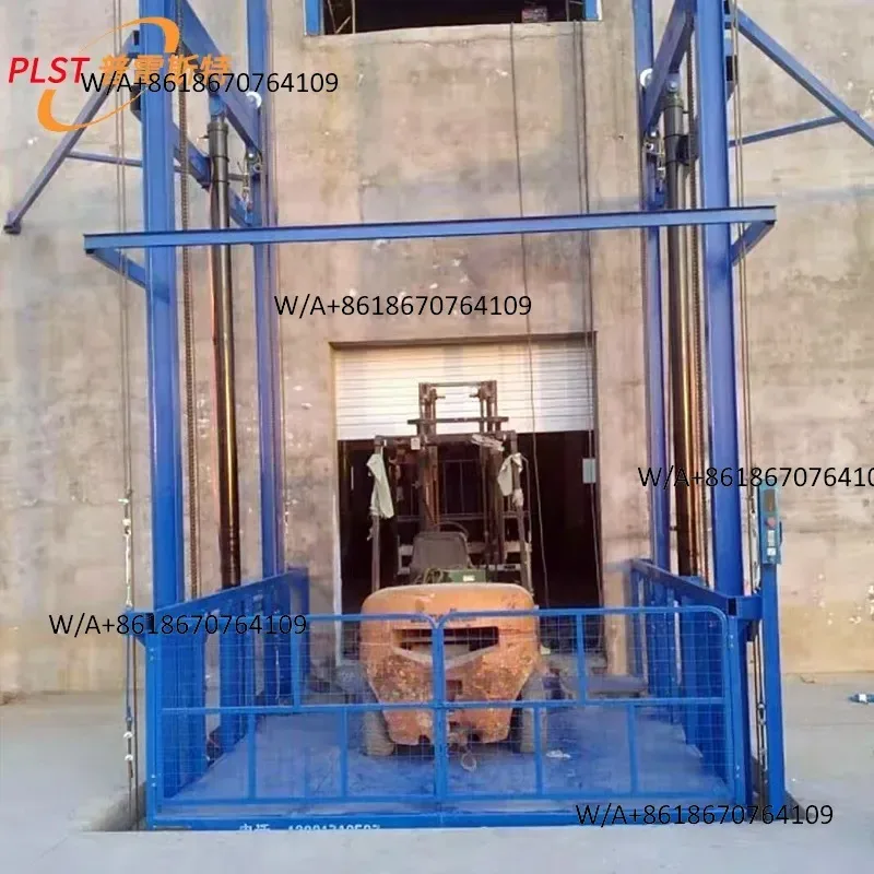 Small Guide Rail Type Hydraulic Freight Elevator Lift Pickup Machine Warehouse Simple Industrial Factory Two-story Lifting